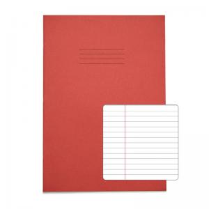 Rhino Stationery RHINO A4 Exercise Book 80 Page, Red, F6M Pack of 50