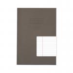 RHINO A4 Exercise Book 80 Page, Grey, F8M (Pack of 10) PVEX668-246-6