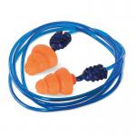 Beeswift ORANGE CORDED TRI FLANGE REUSABLE EAR PLUG SNR 34 Box200 QED602C