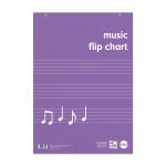 RHINO A1 Educational Music Flipchart Pad 30 Leaf, FCM20/B (Pack of 5) REMFC-0