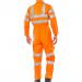 Beeswift Railspec Coveralls With Reflective Tape Size 46 Tall Orange RSC46T
