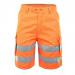 The image shows a pair of bright orange Beeswift high visibility trousers, specifically designed for increased visibility and safety. They are in a size 38 and have a shorter length, making them comfortable and practical for day-to-day wear.