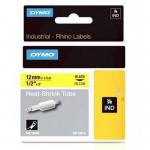 OEM Dymo 18056S0718310 Heat Shrink Tubes black on yellow 12mm x 1.5m for Dymo Rhino 6-12mm19mm24mm S0718310