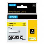 OEM Dymo 18433S0718470 Ribbon Vinyl black on yellow 19mm x 5.5m for Dymo Rhino 6-19mm24mm S0718470