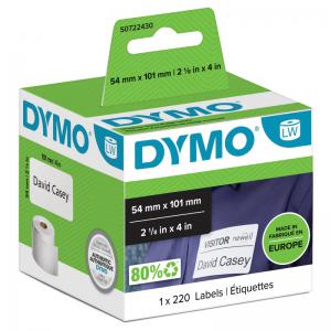 OEM DYMO 99014 S0722430 Label Tape White 101mm x54mm S0722430