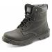 This image features a pair of Secor brand black boots, specifically the Beeswift Sher
