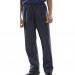 The image showcases a pair of Beeswift Super B-Dri Trousers in a rich navy blue color. The XL size is clearly visible, highlighting the comfortable and roomy fit. The trousers are made of high-quality materials and feature the Beeswift logo on the leg.