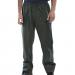 The photograph features a pair of olive green Beeswift Super B-Dri trousers, size medium. The high-quality fabric and construction can be seen, with the Beeswift logo displayed proudly. These trousers are designed for durability and protection in wet conditions.