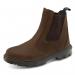 This picture features a pair of brown Secor Safety Boots Beeswift Sherpa Dealer Boots in size 11. The rugged leather material and thick sole provide sturdy support, while the lace-up design adds a classic touch. Perfect for any outdoor or industrial work.