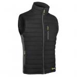This photograph showcases a black and grey Flex Bodywarmer from Beeswift Flex Workwear. The padded design offers protection from the cold while the 5XL size ensures a comfortable fit.