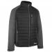 This picture features a Beeswift Flex Workwear Padded Jacket in Black/Grey, size large. The jacket is made by Beeswift and has a sleek, modern design with a padded texture. The color combination of black and grey gives it a professional and stylish look. Perfect for any job that requires warmth and comfort while maintaining a professional appearance.