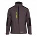 This photo features a Flex Jackets Beeswift FLEX SOFTSHELL JACKET in two-tone grey and black. The jacket is size 4XL and has the brand logo on the front. The material is soft and waterproof, perfect for outdoor activities or everyday wear.