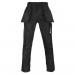 In the photo, the Beeswift Trousers Beeswift Stretch Workwear Burgos Trouser in Black size 34R can be seen. The trousers have a modern, slim fit with a stretch fabric for comfort and flexible movement. They feature multiple pockets, a zip fly, and a button closure. The sleek black color gives a professional look, making them suitable for a work environment.