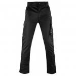 This image features a pair of black Beeswift Stretch Workwear Granada Trousers in a size 46T. The trousers have a sleek and professional appearance, with a comfortable stretch fit. The fabric is made for durability and practicality, making them suitable for various work environments.