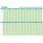 Style Double-Sided Year and Holiday Wall Planner 841mm x 594mm (Single Planner Inc pen and stickers)