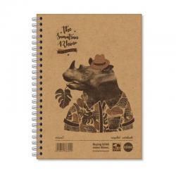 Rhino Stationery Rhino A5 Recycled Twinwire Notebook 160 Page 8mm Lined Pack of 5 SRTWA5