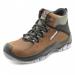 This image features a pair of Secor Safety Boots from Beeswift Traders. The boots are in a deep brown color and are a size 10.5. They have the Traxion design for added grip and support.