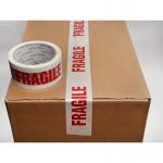 Printed BOPP Tape FRAGILE Red/White 48mm 66m 38mu Box 72 TFB486638