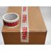 Printed BOPP Tape FRAGILE Red/White 48mm 66m 38mu Box 72 TFB486638