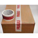 Printed BOPP Tape FRAGILE Red/White 48mm 66m 38mu Pk 6 TFP486638