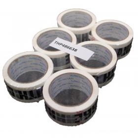 Printed BOPP Tape HANDLE WITH CARE BlackWhite 48mm 66m 38mu Pk 6 THP486638