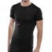 The picture shows a black Beeswift thermal vest with short sleeves. The vest is designed to provide warmth and insulation, with a sleek and comfortable fit. The fabric is lightweight and the vest can be easily worn as an extra layer for added warmth. A must-have for both outdoor and indoor activities during colder weather.