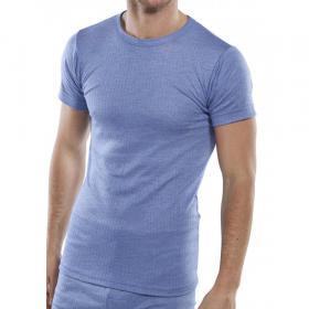 Beeswift Short Sleeve Thermal Vest Blue L THVSSL