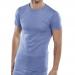 A close-up photograph of Beeswift Thermal Vests Beeswift Short Sleeve Thermal Vest in a vibrant shade of blue. The vest features a high collar, short sleeves, and a form-fitting design to keep you warm and comfortable in colder weather. The thermal material adds an extra layer of insulation for added warmth.