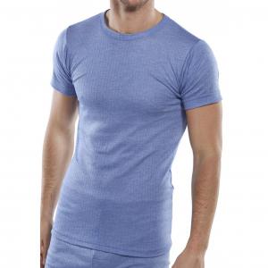 Beeswift Short Sleeve Thermal Vest Blue 2XL THVSSXXL
