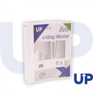 UP A4 Presentation Binder Spine Mechanism 4 Ring 40mm - White 10