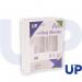 The UP Presentation Binders UP A4 Presentation Binder 4 Ring 40mm - White is a pack of 10 classic white binders, measuring 40mm in width, with 4 rings to securely hold A4 sized documents in place. The binders have a professional and polished appearance, perfect for organizing important documents in any setting.