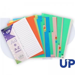 UP Index Polypropylene A4 A-Z Multicolour UP0044