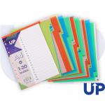 This picture displays a set of numbered dividers, made of polypropylene, with tabs labeled 1-20. The dividers are designed to fit A4 size sheets of paper and are in a crisp white color.
