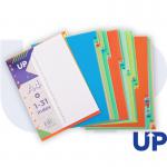 This image features a set of UP numbered dividers in A4 size, made from durable polypropylene material. Each divider is labeled with a white tab from 1 to 31, providing easy organization and access to important documents. The overall design is clean and professional, perfect for any workspace.