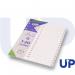 The photograph features a set of UP numbered dividers with clear white tabs, ranging from 1-20. The tabs are neatly organized and the white background allows for easy visibility. These dividers are perfect for staying organized and clearly labeling sections or pages.