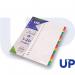 The photo captures a set of white and multicolour numbered dividers, featuring tabs labeled 1-20 in an organized row. The vibrant colors and clear labeling make these dividers useful for categorizing and organizing documents or projects.