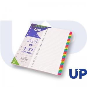 UP Index White Multicolour Tabs 1-31 UP0056