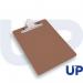 The UP Clipboards UP A4 Masonite Clipboard is a sturdy and durable clipboard that is made of high-quality, smooth Masonite material. It features a classic, rectangular shape with a low-profile clip to securely hold papers in place. The UP logo is prominently displayed on the stylish, white surface. Perfect for any professional or personal use.