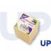 A vibrant image of yellow UP Post-it and Re-Move products, featuring 12 repositionable notes each measuring 76x76mm. These sticky notes are perfect for keeping track of important information and can easily be moved around without leaving residue behind.