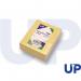In the photo, a pack of UP Post-it & Re-Move Products UP Repositionable Notes can be seen. The notes are 76x127mm in size and they are bright yellow in color. The pack contains 12 notes in total. The notes are neatly stacked and clearly labeled with the product name and information. The branding and logo can also be seen on the packaging. The image gives off a professional and organized vibe.