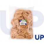 The photo shows a pack of UP rubber bands, size 32, weighing 454g. The bands are neatly stacked on top of each other, with the label clearly visible on the packaging. The bands appear to be in good condition, with no visible defects.