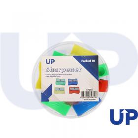 UP Single Hole Plastic Pencil Sharpener Assorted (10) UP0124