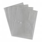 Plastic Wallets UP A4 Plus Transparent Popper Wallets (5) UP0147