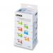 A photograph of Uvex Ear Protection Uvex Hi Com uncorded dispenser re-fill box would show a white, rectangular box with the Uvex logo on the front. The box contains individually packaged uncorded ear plugs in clear packaging, with the Uvex logo and product information printed on each package. The dispenser box would have a hinged lid and a small opening for dispensing the ear plugs.