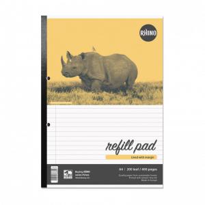 RHINO A4 Refill Pad 200 Leaf, F8M Pack of 20 V4DCFM-0