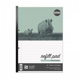 Rhino Stationery RHINO A4 Refill Pad 80 Leaf, F8M Pack of 10 PV4FM-0