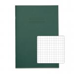 RHINO A4 Exercise Book 48 page, Dark Green, S7 (Pack of 100) VEX681-303-4