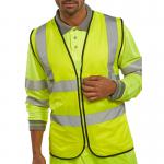 Beeswift Hi Viz Waistcoat Zip Fastened Saturn Yellow S WCENGSYZS
