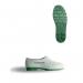 This photograph features a pair of bright white Dunlop Wellington shoes, with the brand name prominently displayed on the side. The shoes have a sleek, modern design and are in a size 10. They have a sturdy sole and a comfortable fit, making them ideal for outdoor activities and rainy days.