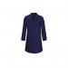 The image shows a navy blue Beeswift warehouse coat in size 4XL. The garment appears to be made of heavy-duty material and features a button-up front, long sleeves, and a large chest pocket. The brand name, Beeswift, is prominently displayed on the chest and sleeve.